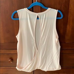 Athleta Open Back Tank Pale Peach/Pink Medium
